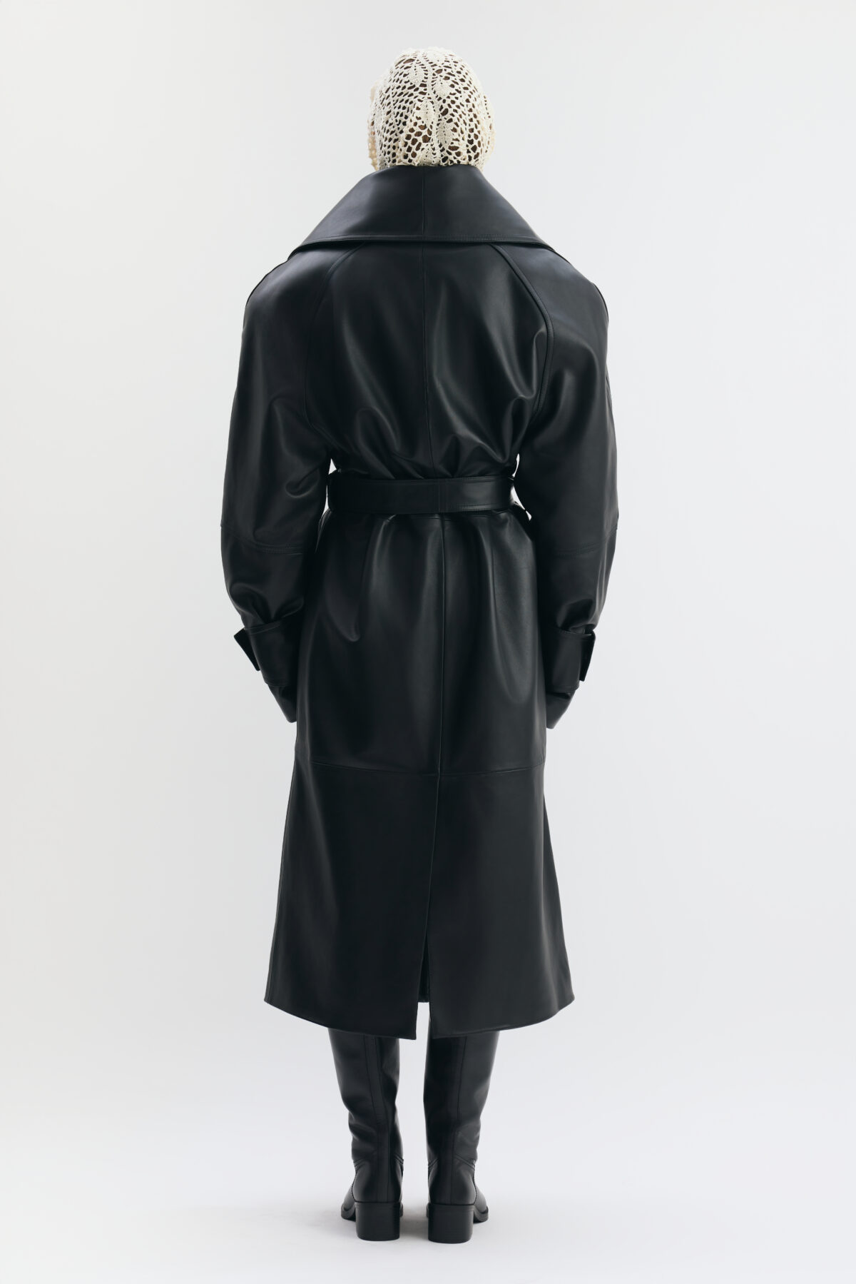 Delani leather coat