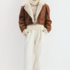 Nia Shearling Coat in Caramel