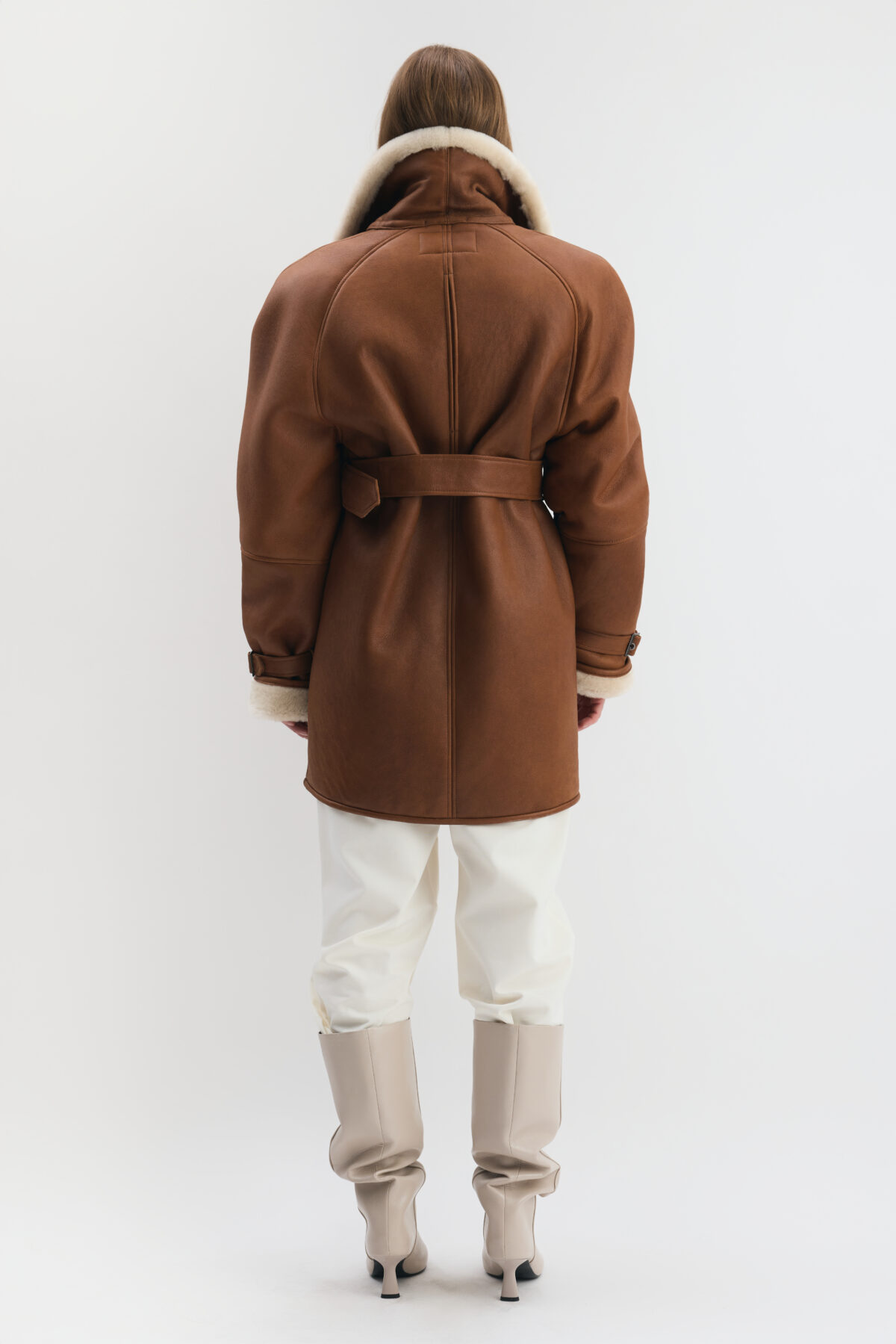 Chloe Shearling Coat in Caramel