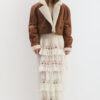 Nia Shearling Coat in Caramel