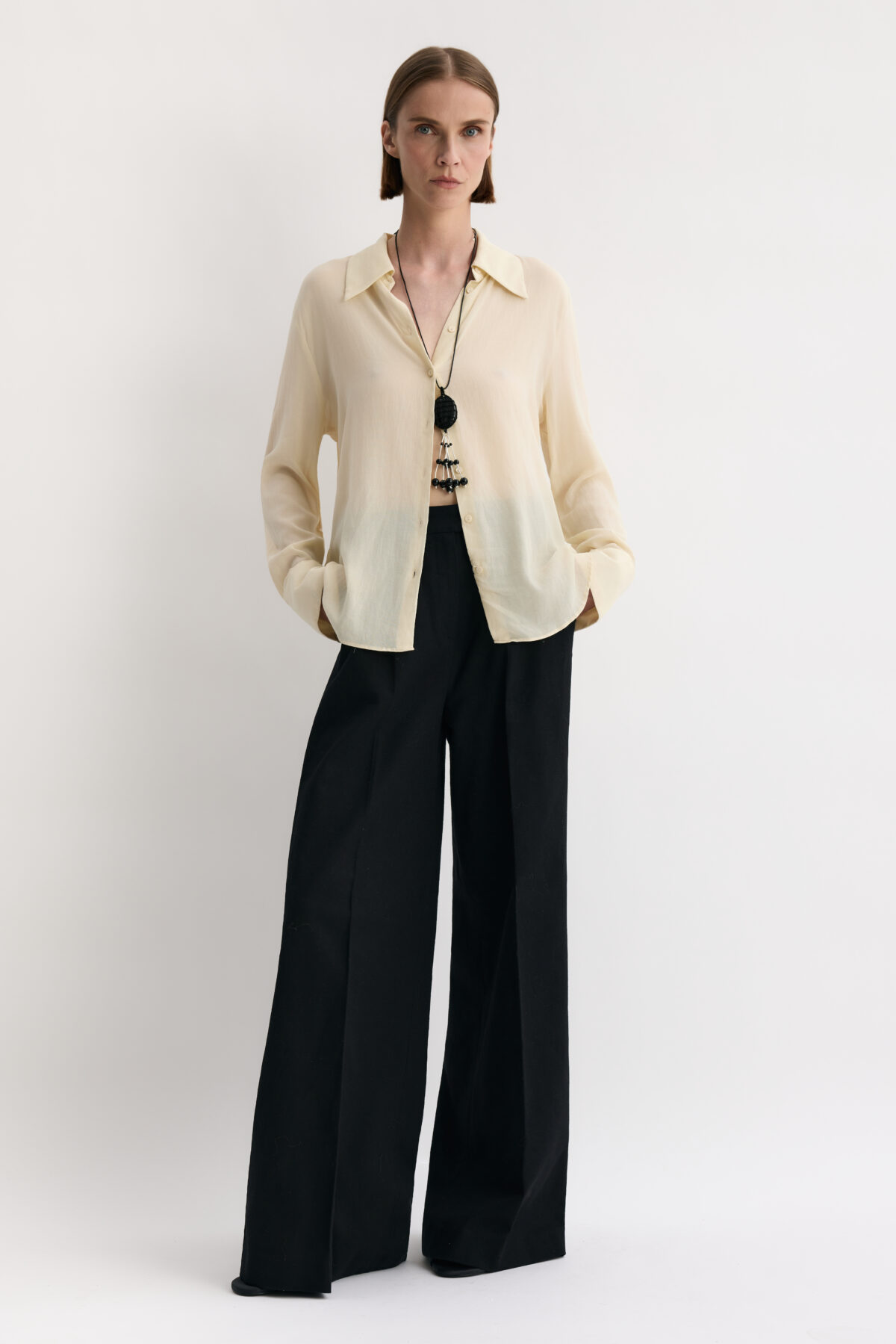 KAREN ARCANJO Klasyczne spodnie z prosta nogawka