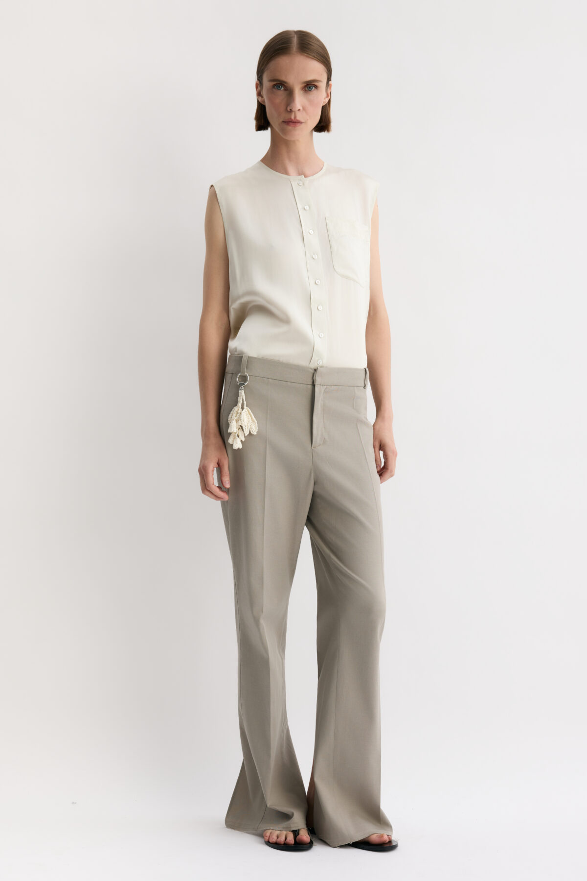 KAREN ARCANJO spodnie z prosta nogawka