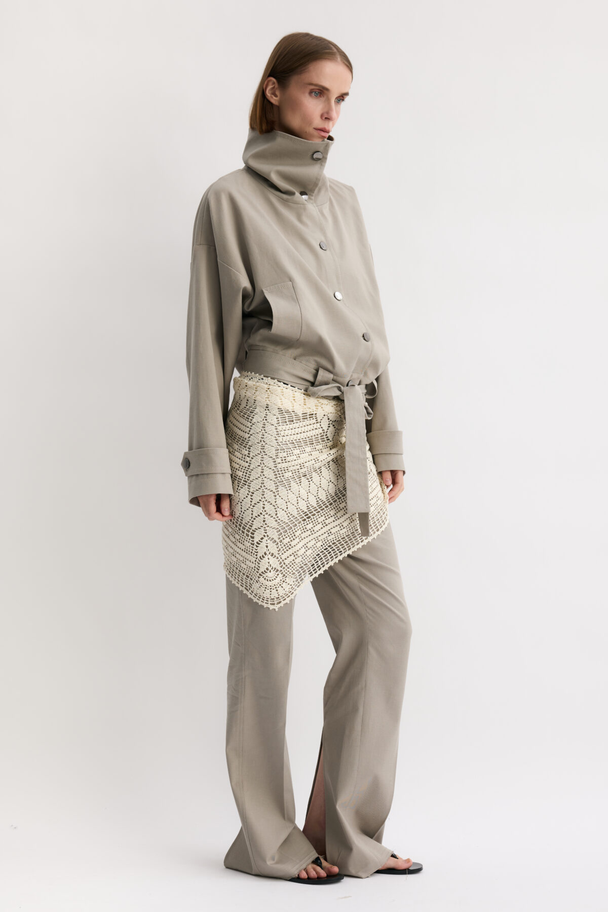 KAREN ARCANJO spodnie z prosta nogawka