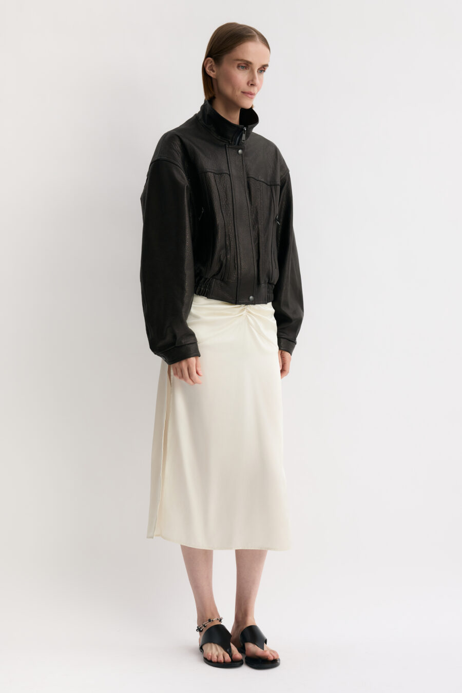 KAREN ARCANJO krotka kurtka ze skory