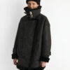 Kinu Midi Shearling Coat – Chocolate Brown