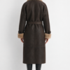 Jordan shearling coat in chocolate brown