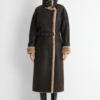 Jordan shearling coat in chocolate brown
